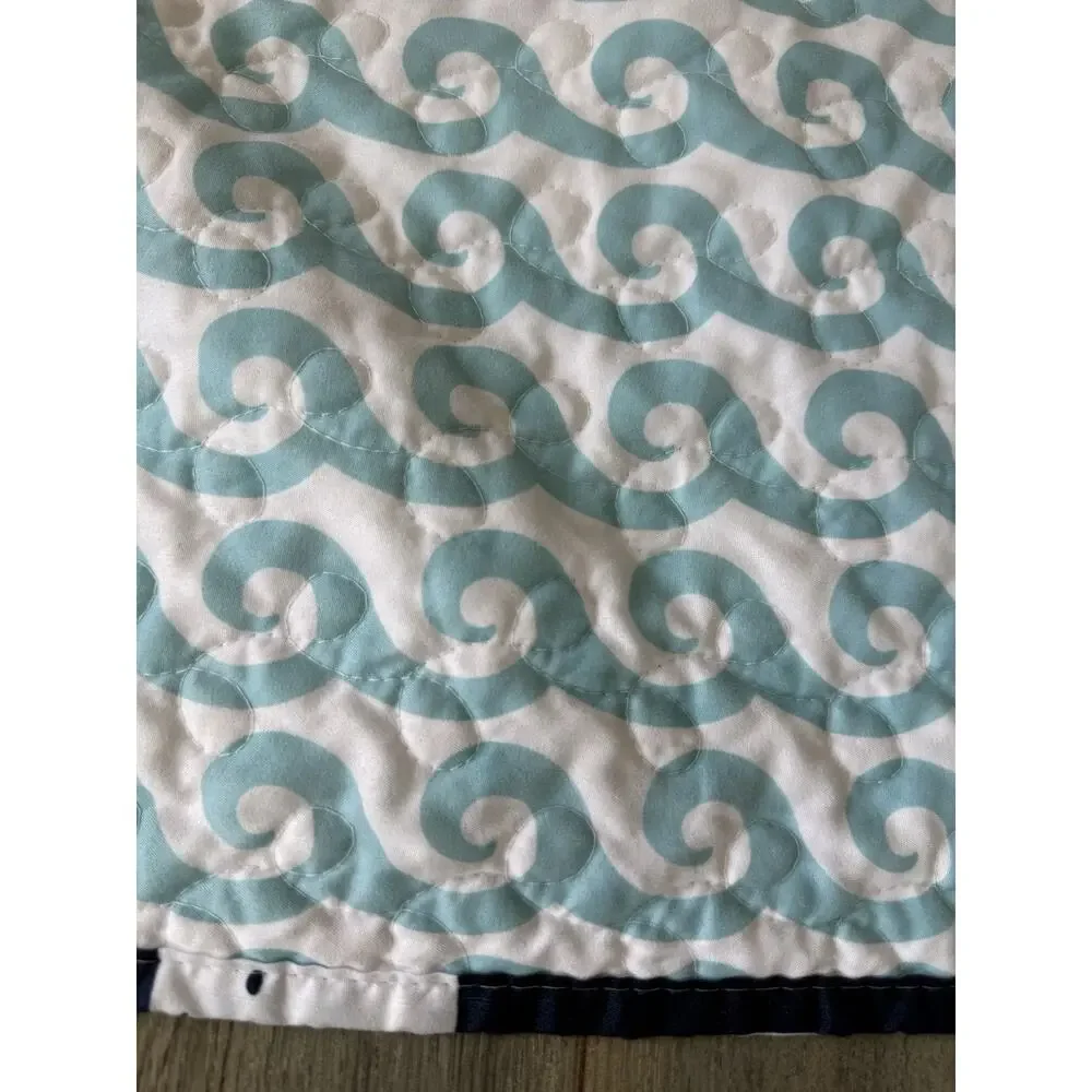 Lush Decor Whale Comforter Quilted Quilt Set Blue Size Twin Nautical Coastal